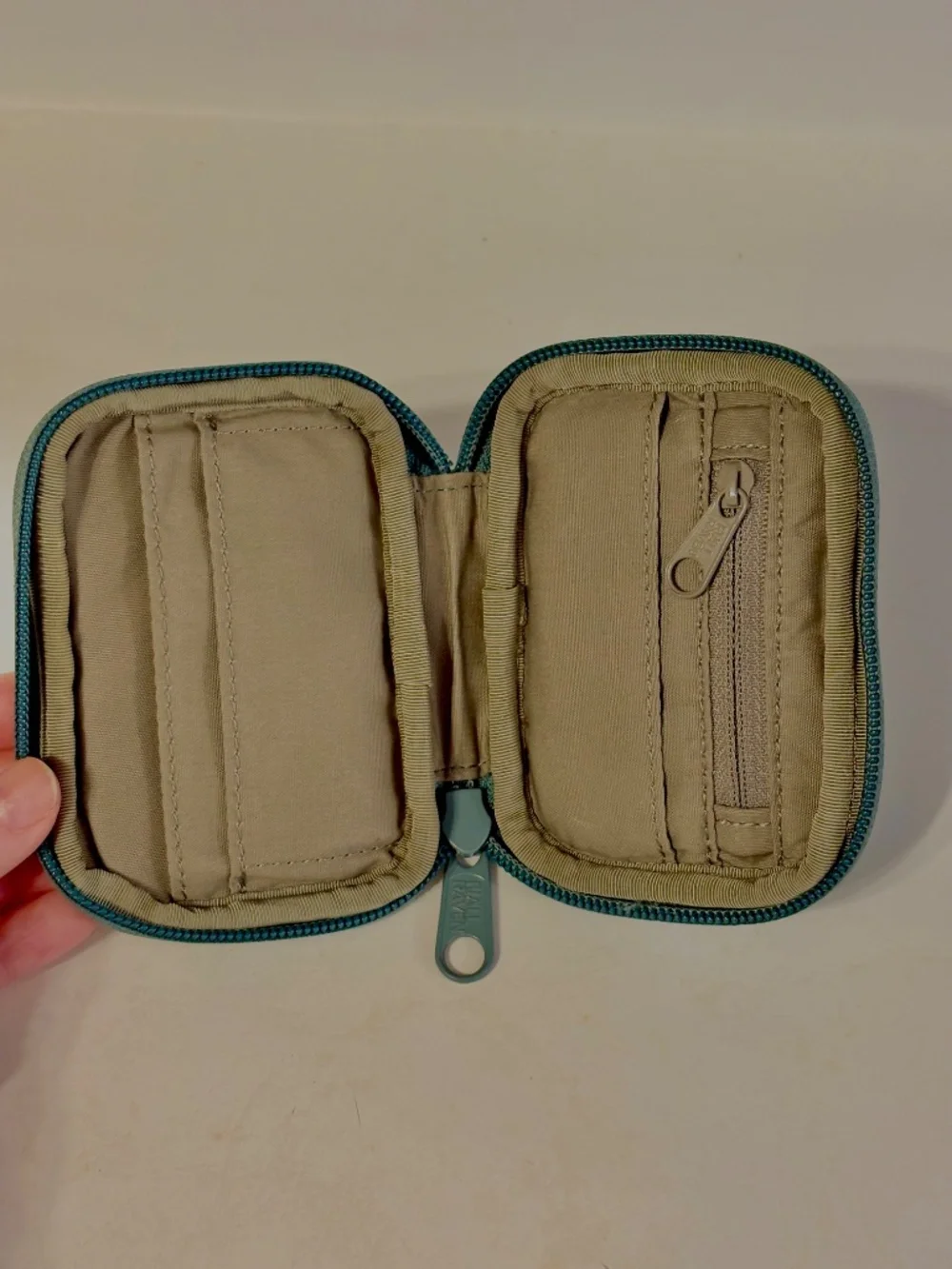 Fjallraven Kanken Teal Wallet Card Holder Change Bad ID Holder Zip Around Preppy